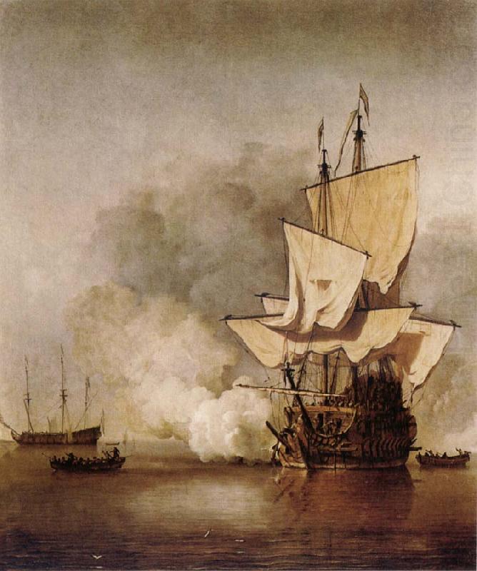 The Cannon Shot, VELDE, Willem van de, the Younger